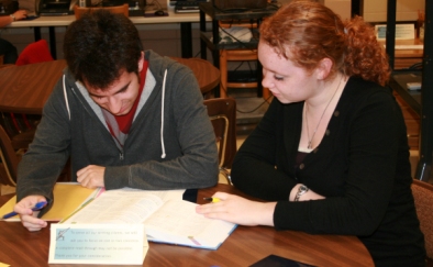 Tutor with student