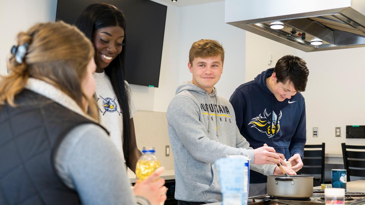 Students in Wagoner Hall