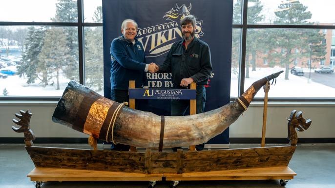 Nyberg and Versteeg With Ship