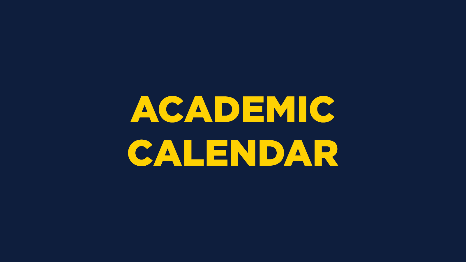 DPT Academic Calendar