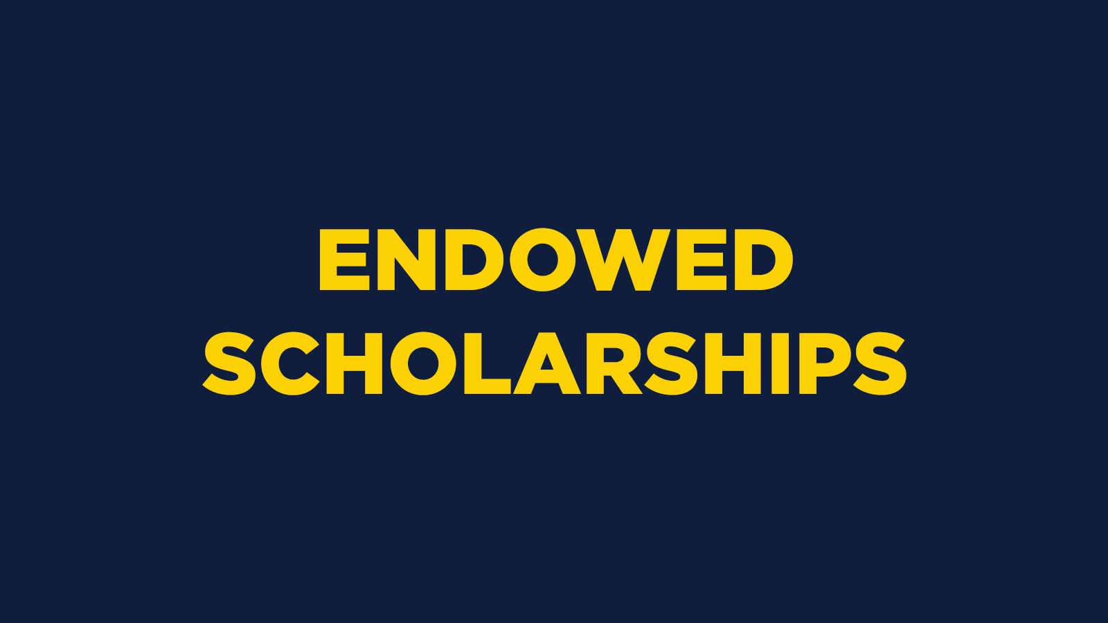 ENDOWED SCHOLARSHIPS