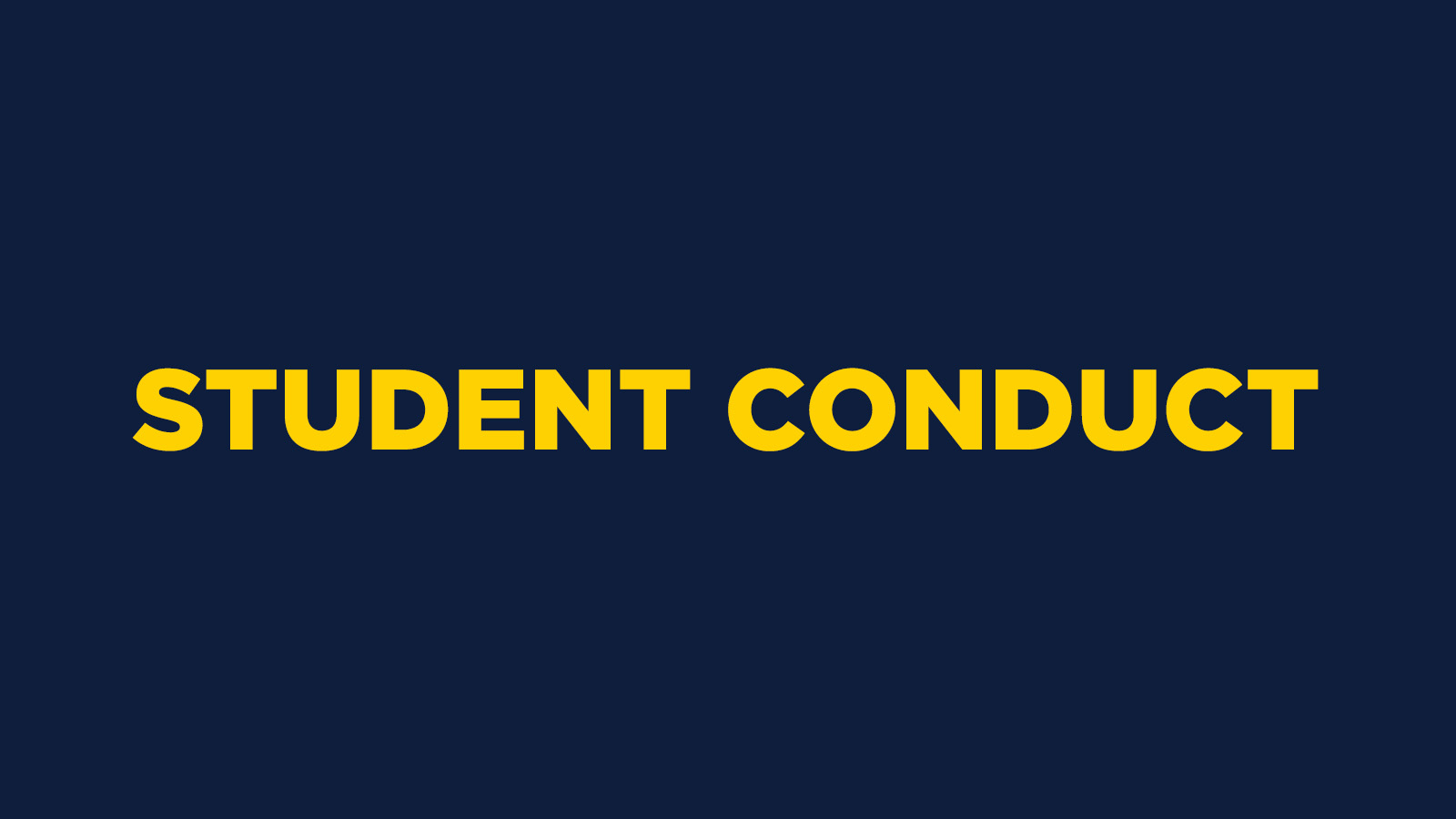 Student Conduct